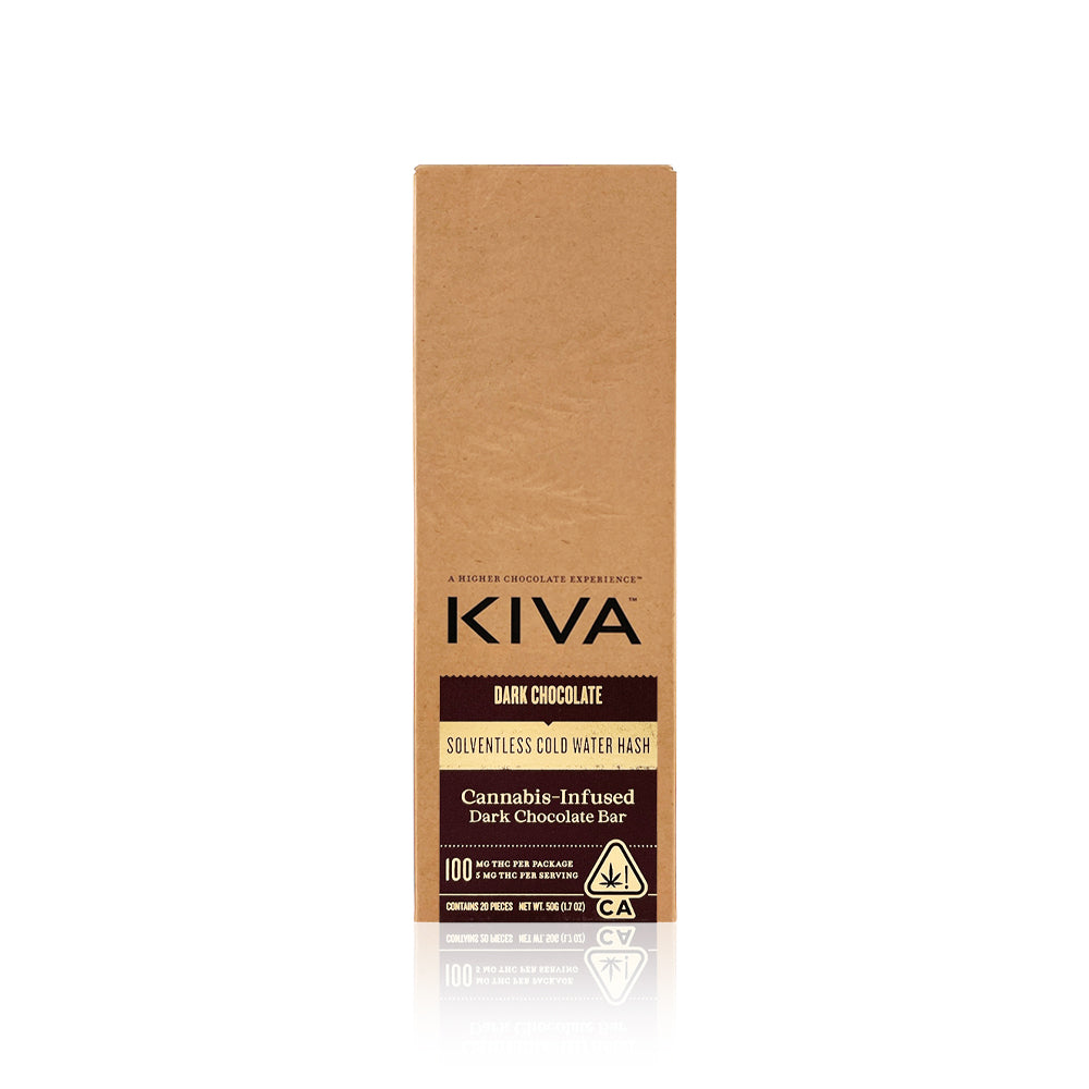 KIVA Dark Chocolate Bar  100MG